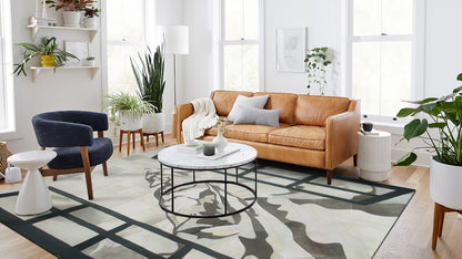 Artisan Olivia White Grey Modern Crafted Rug