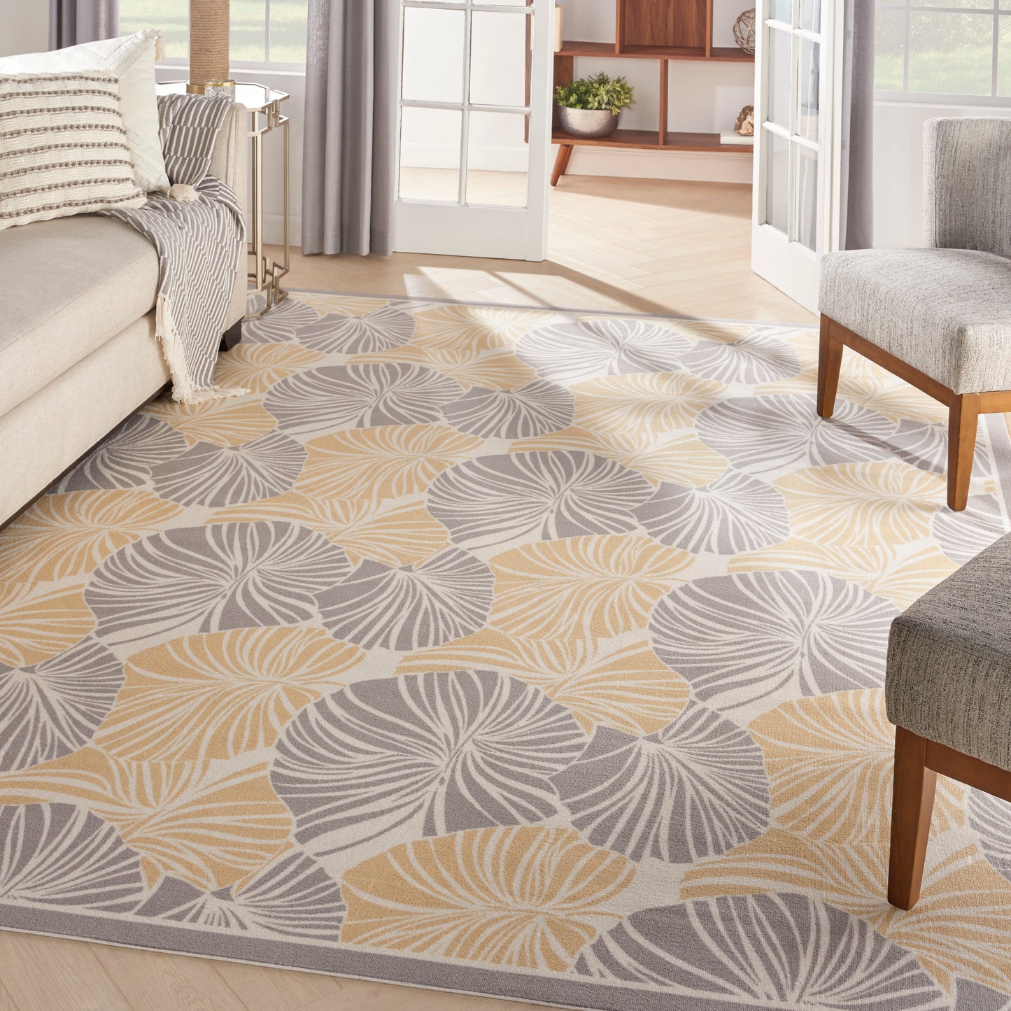 Waverly Sun N Shade  Grey  Contemporary