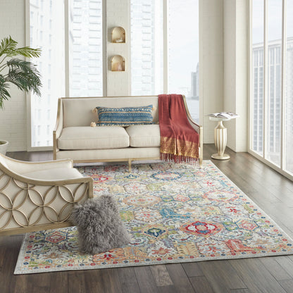 Nourison Home Ankara Global  Grey Multicolor  Traditional