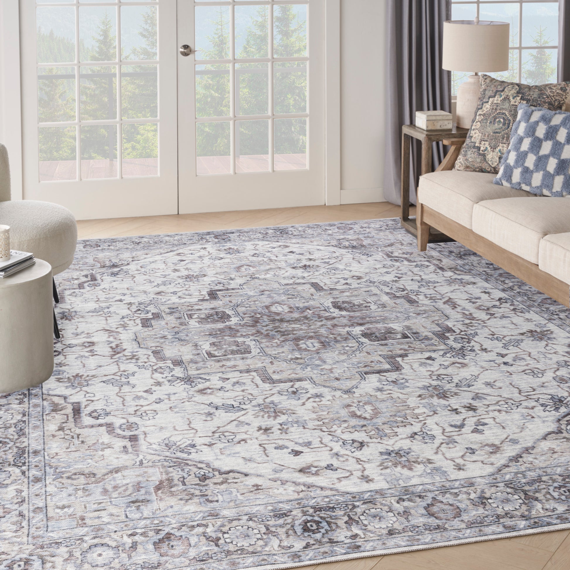 Nourison Home New Concept Washables  Ivory Beige  Traditional
