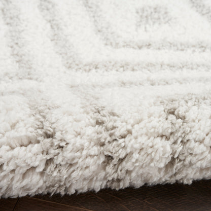 Nourison Home Modern Shag  Ivory Silver  Contemporary