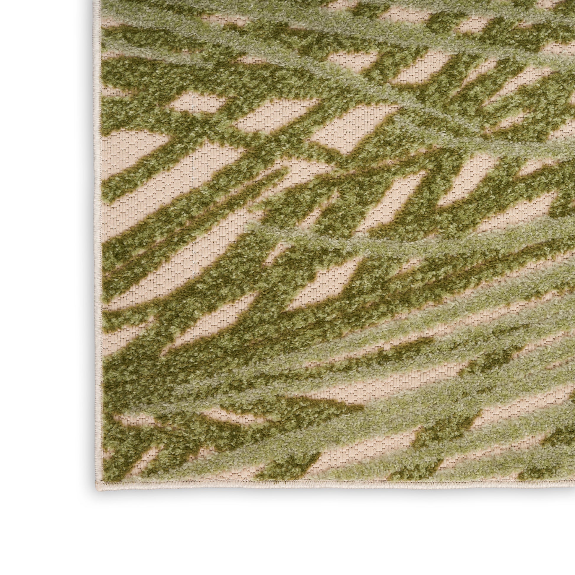 Nourison Home Aloha  Ivory Green  Contemporary
