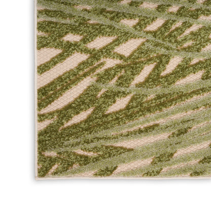 Nourison Home Aloha  Ivory Green  Contemporary