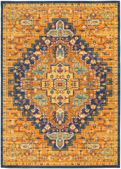 Nourison Home Allur ALR04 Orange Multicolor Transitional Power-loomed Rug