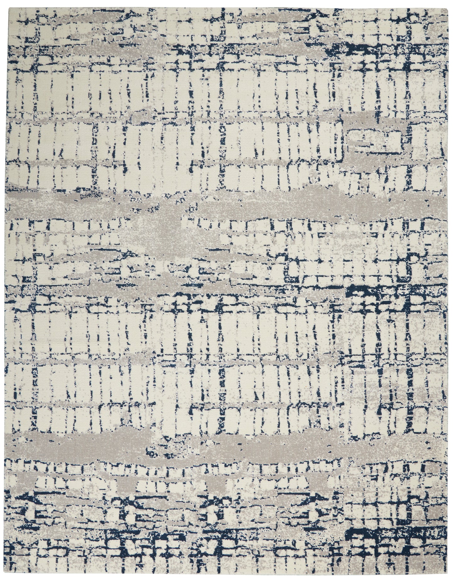 Nourison Home Twilight TWI10 Ivory Navy Contemporary Power-loomed Rug