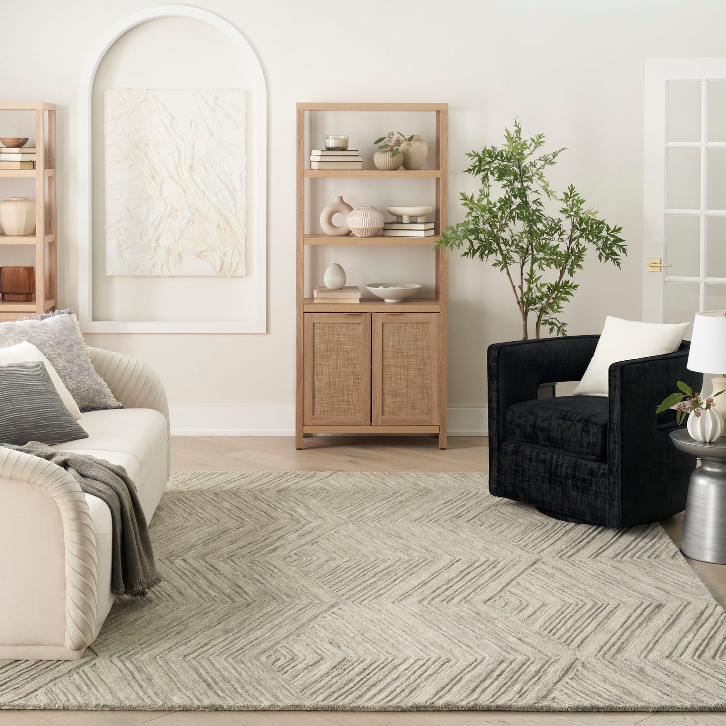 Nourison Home Graceful  Grey  Contemporary