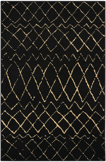 Nourison Home Grafix GRF04 Black Contemporary Power-loomed Rug