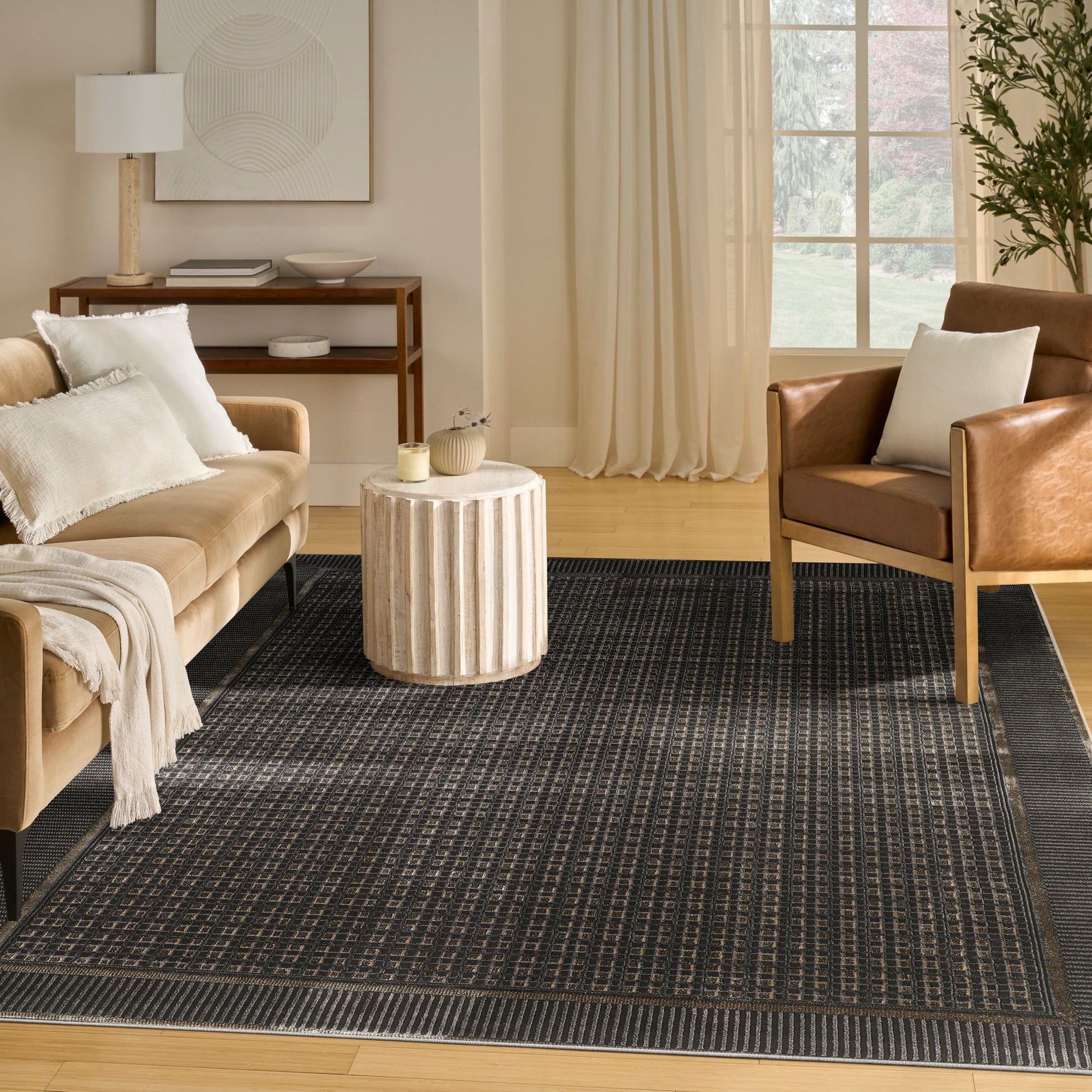 Nourison Home Nordic  Black Taupe  Contemporary