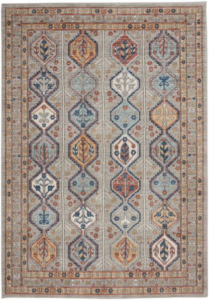 Nourison Home Quarry QUA15 Grey Multicolor Contemporary Power-loomed Rugs