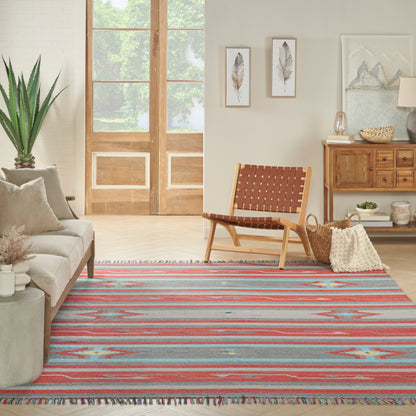 Nourison Home Baja  Grey Red  Transitional