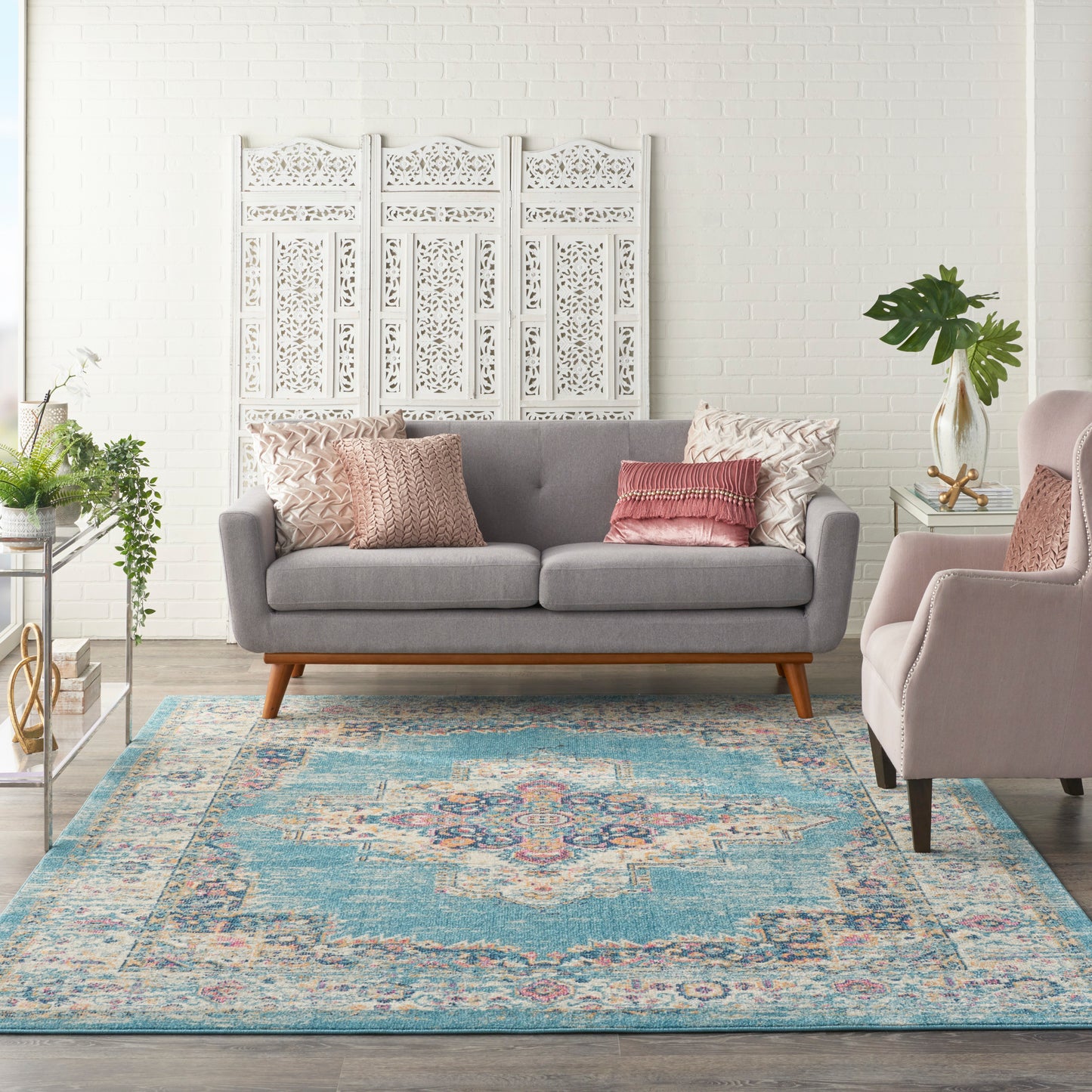 Nourison Home Passion  Light Blue  Transitional