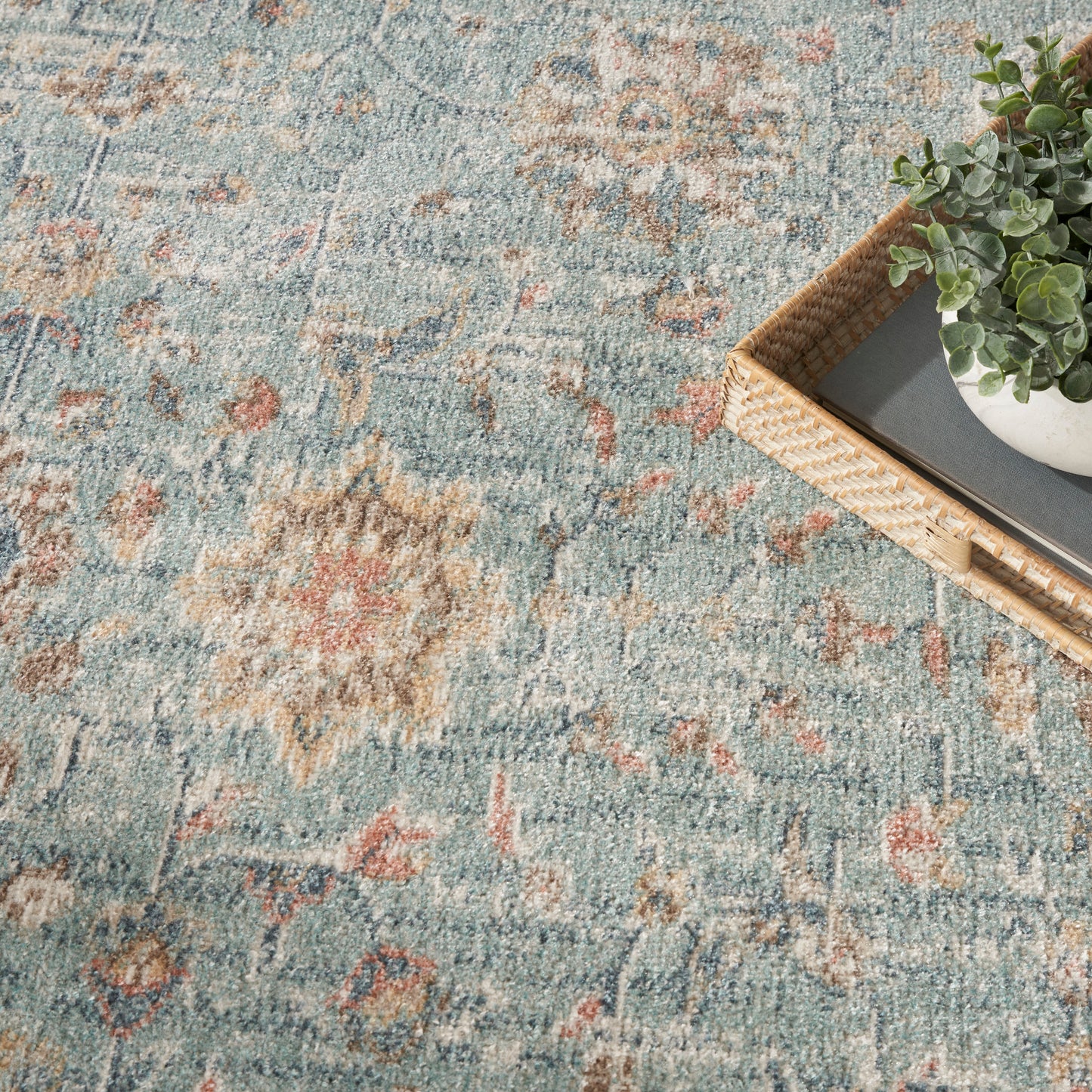 Nourison Home Washable Decor  Blue  Traditional