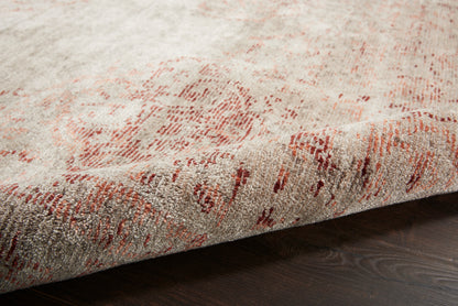 Nourison Home Lucent  Silver Red  Transitional