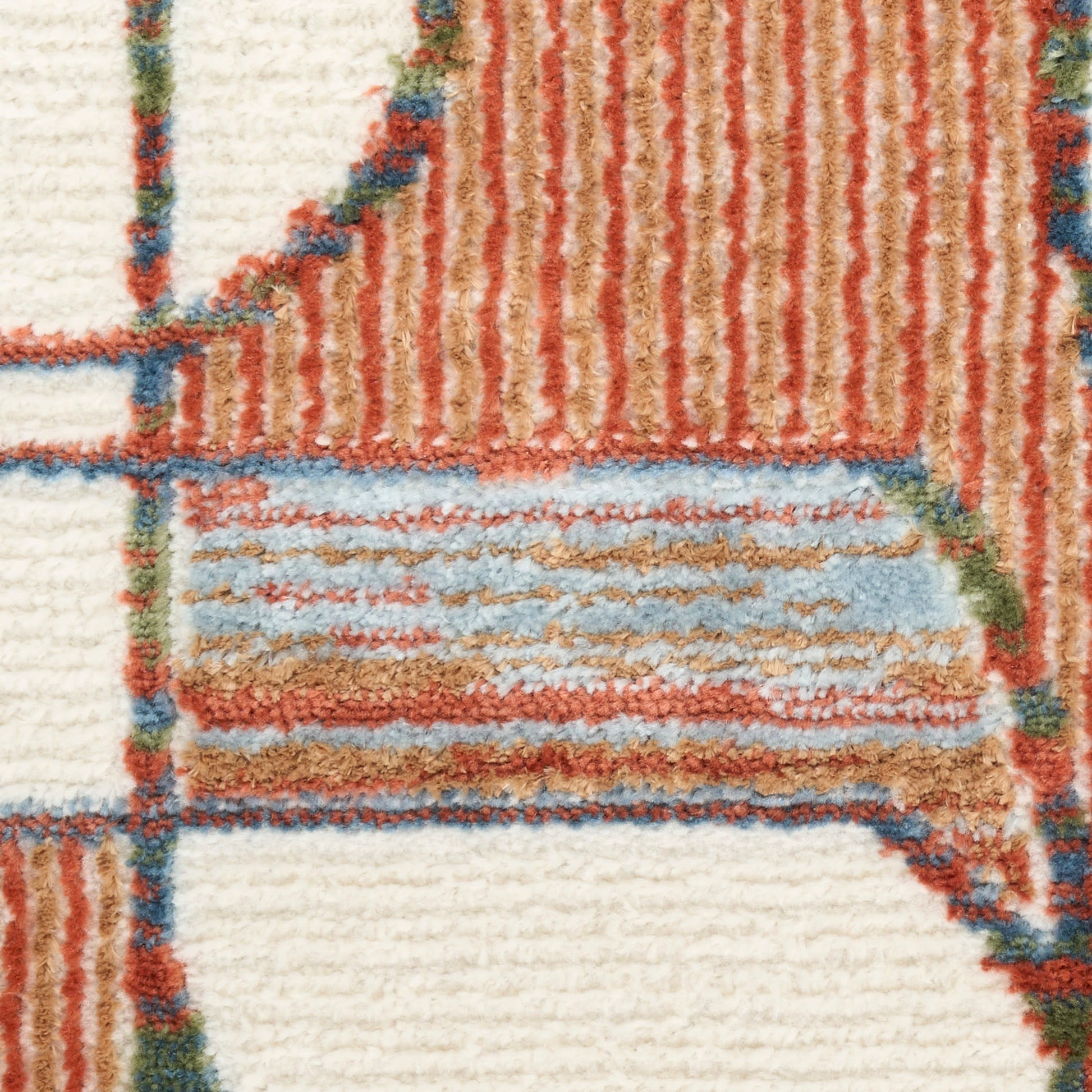 Nourison Home Nordic  Ivory Rust  Contemporary