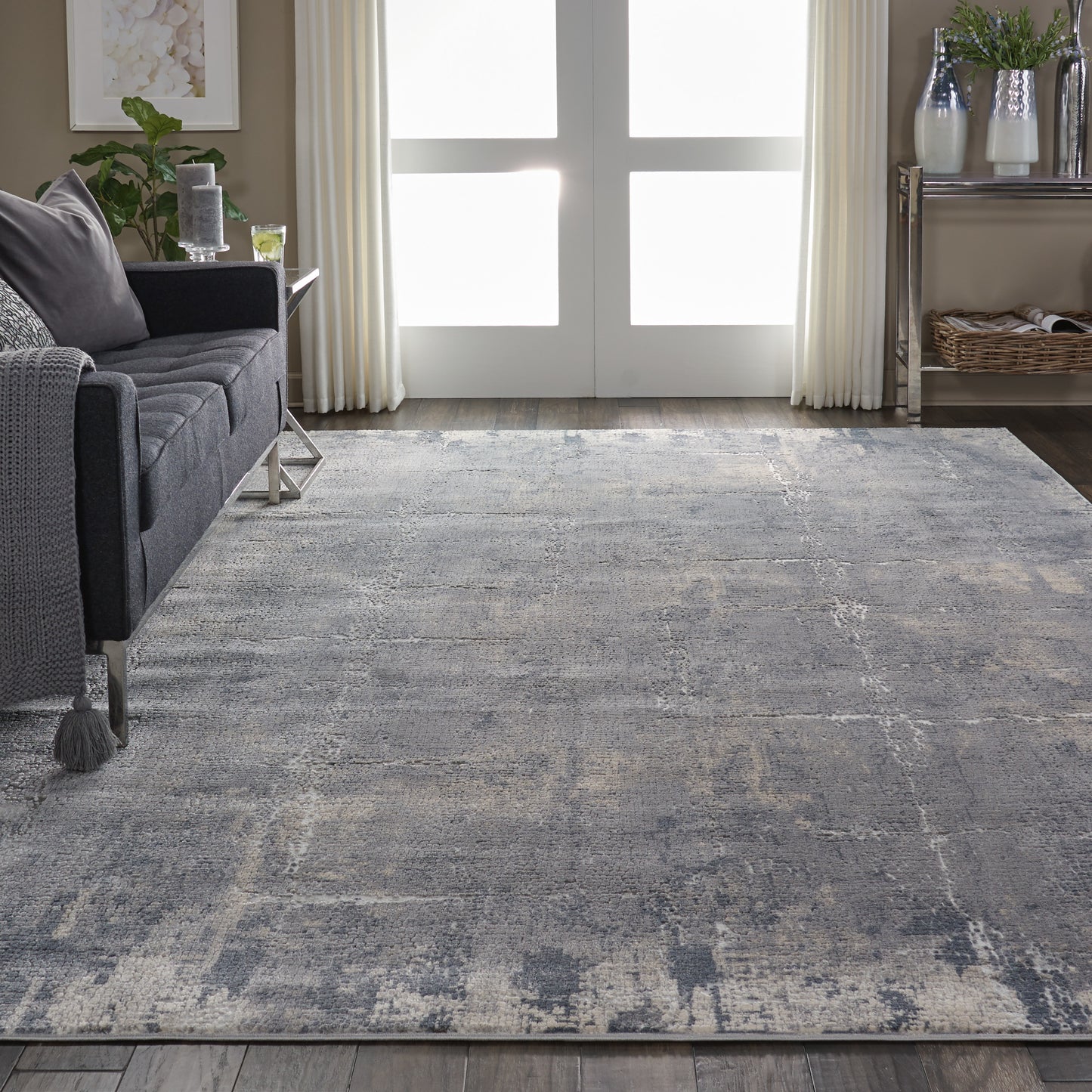 Nourison Home Rustic Textures  Grey Beige  Contemporary