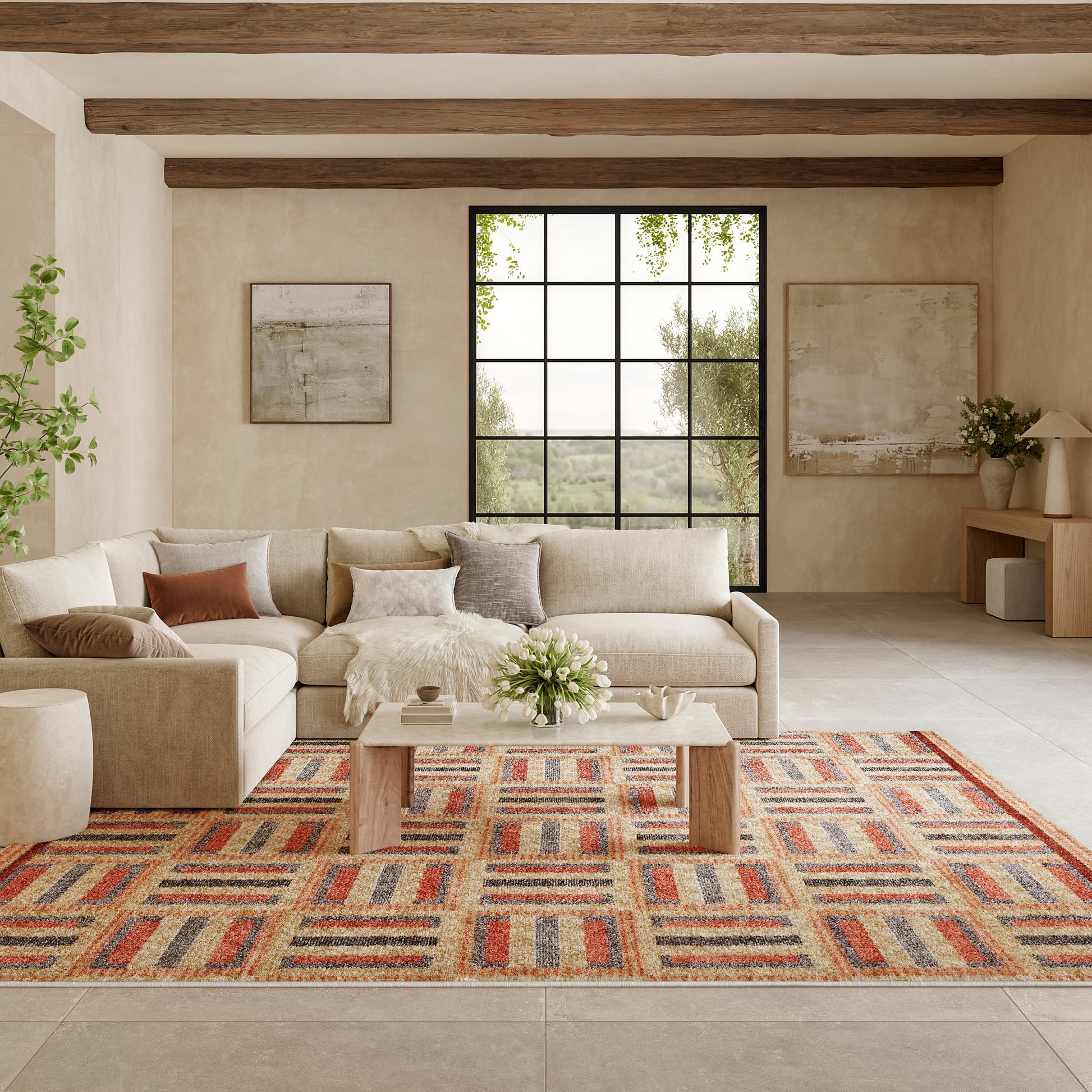 Nourison Home Nordic  Multicolor  Contemporary