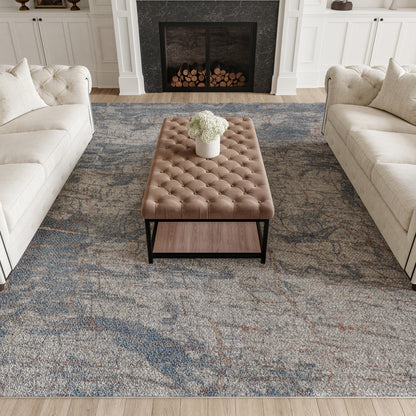 Nourison Home Rustic Textures  Light Grey Blue  Contemporary