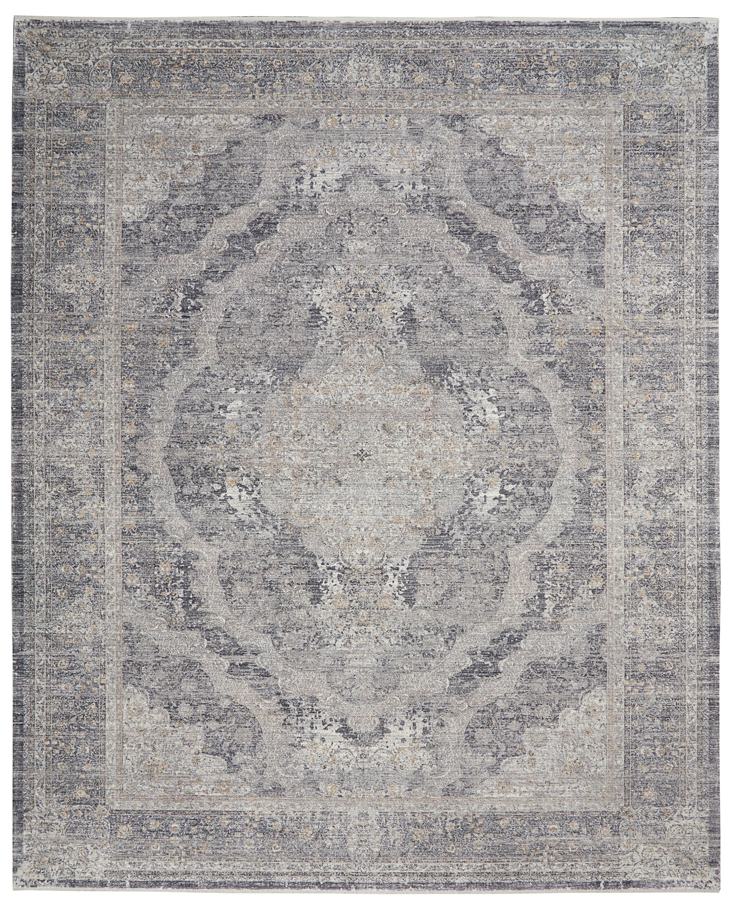 Nourison Home Starry Nights STN05 Charcoal Crème Traditional Loom-woven Rug