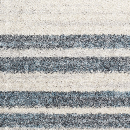 Nourison Home Astra Machine Washable  Ivory Blue  Contemporary