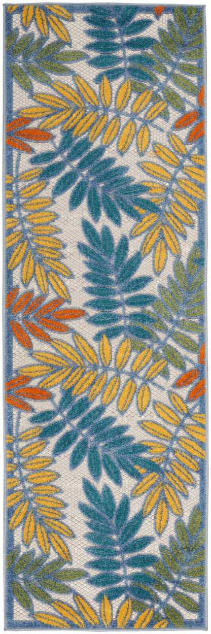 Nourison Home Aloha ALH18 Ivory Multicolor Contemporary Power-loomed Rugs