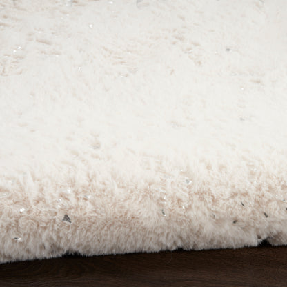 Nourison Home Cozy Shimmer  Ivory Silver  Contemporary