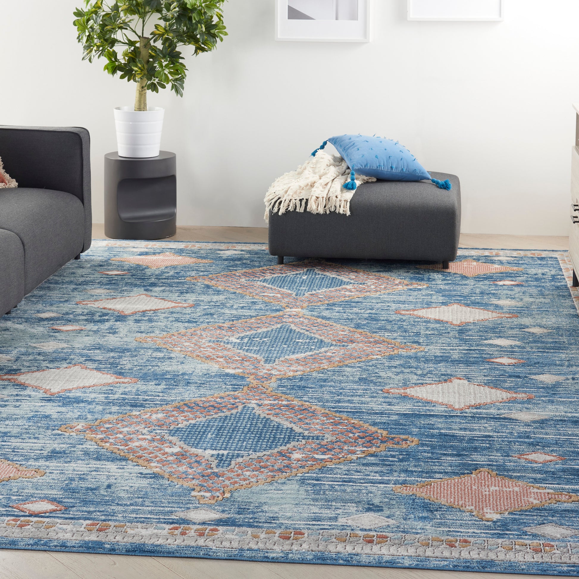 Nourison Home Quarry  Blue  Contemporary