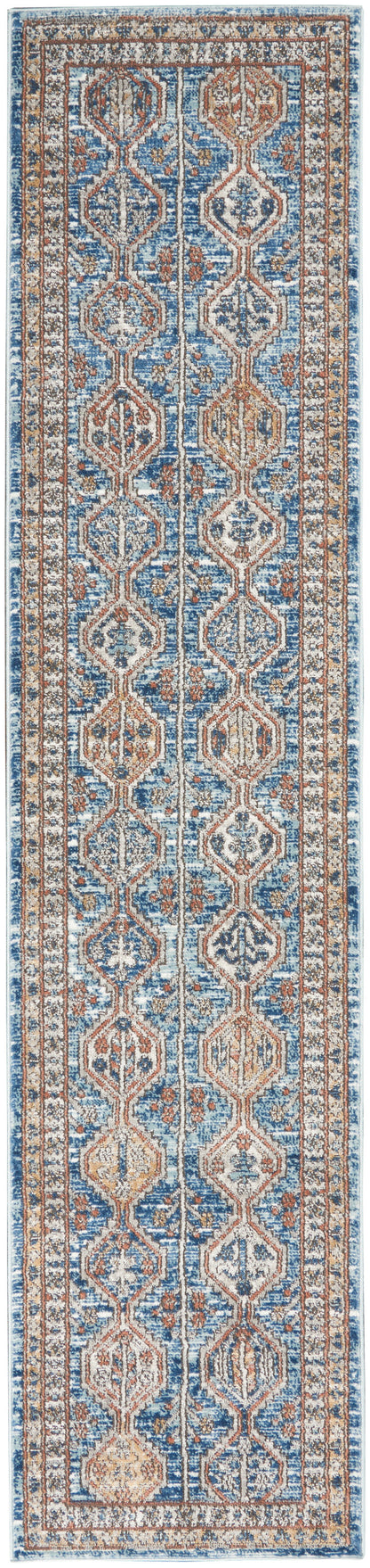 Nourison Home Quarry QUA15 Blue Multicolor Contemporary Power-loomed Rugs