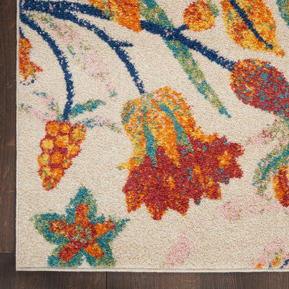 Nourison Home Allur  Ivory Multicolor  Contemporary