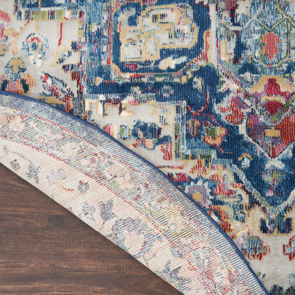 Nourison Home Ankara Global  Grey Navy  Transitional