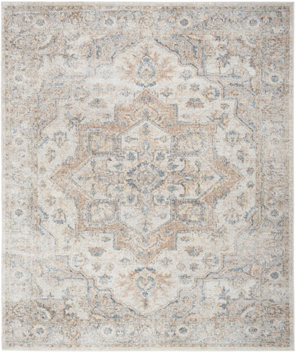 Nourison Home Astra Machine Washable  Silver Grey  Traditional