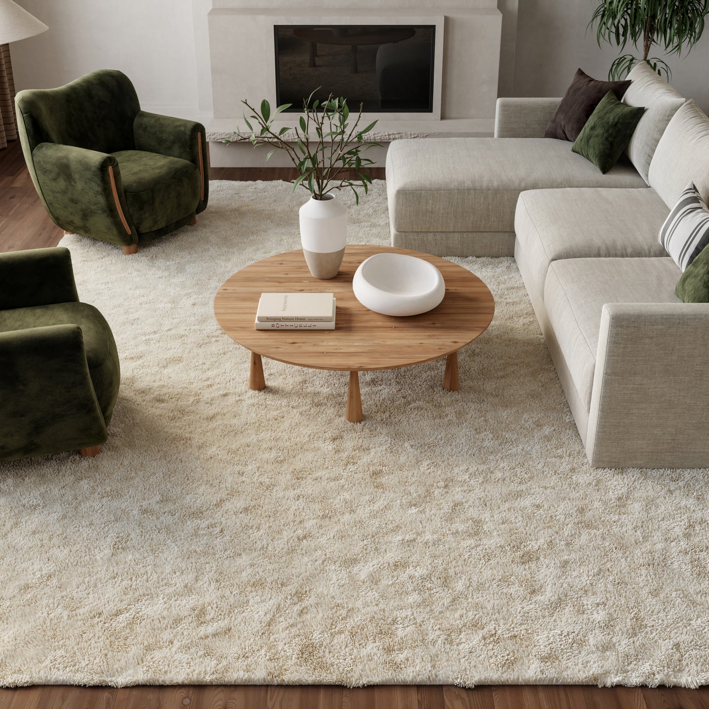 Nourison Home Dreamy Shag  Ivory  Contemporary