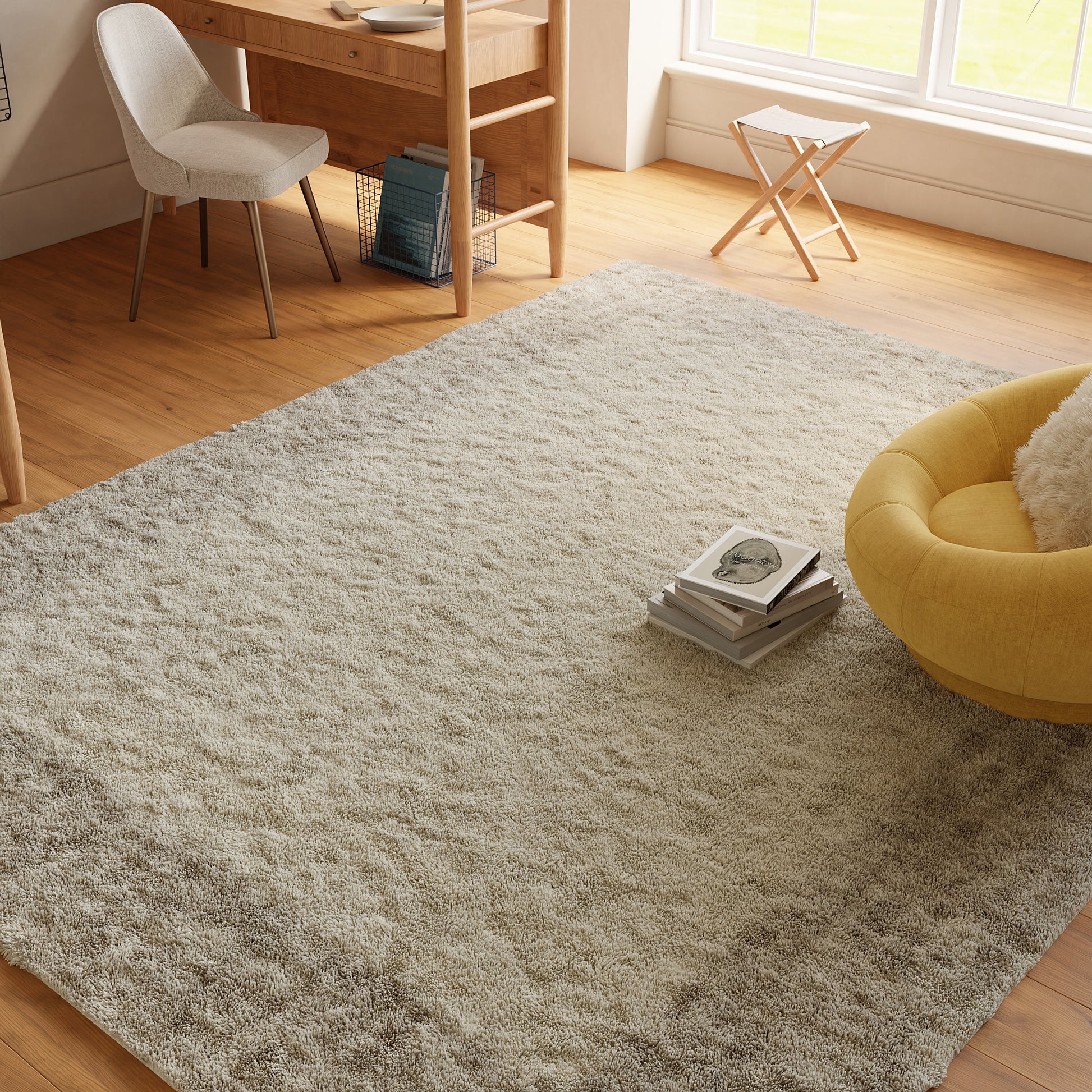 Nourison Home Pacific Shag  Ivory Beige  Contemporary