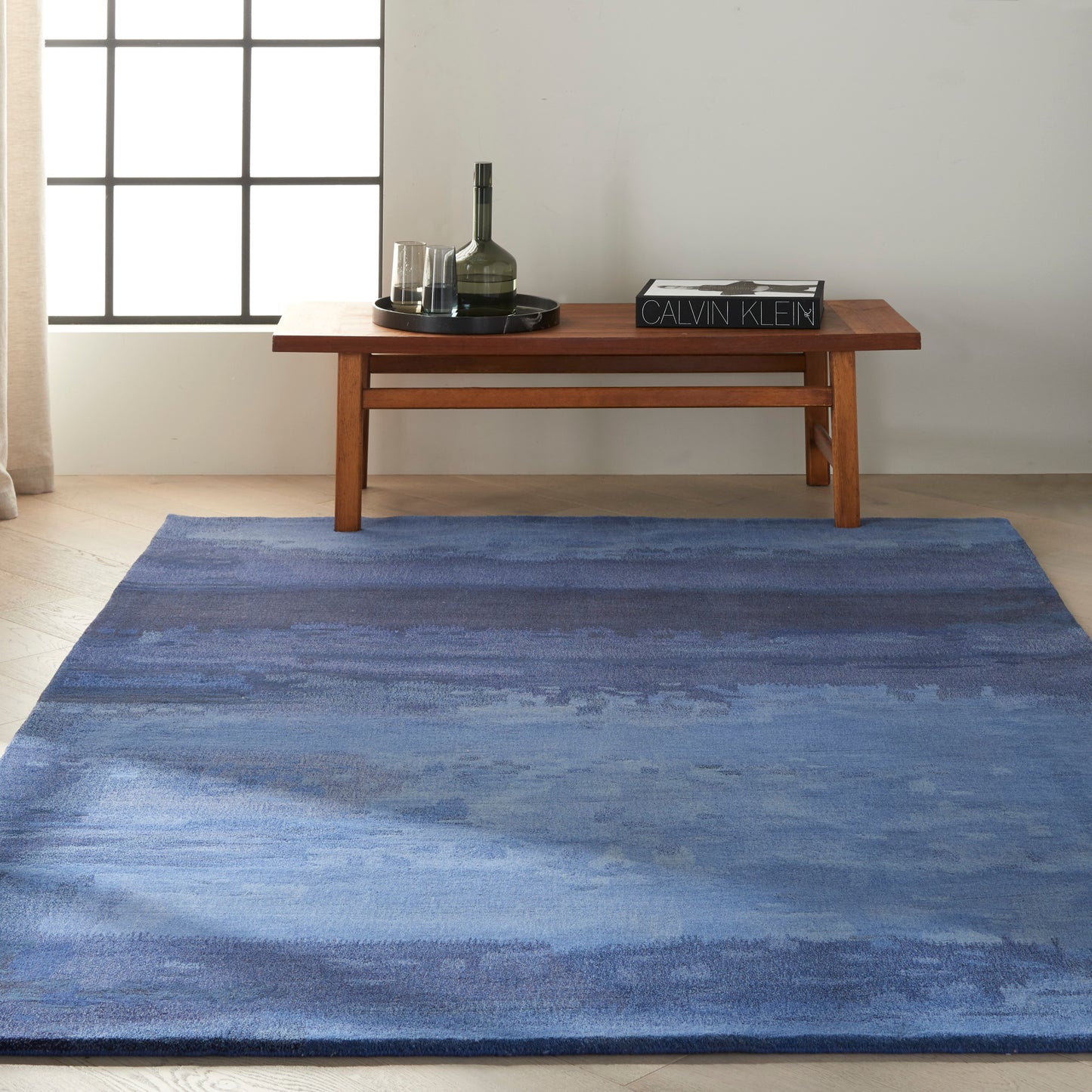 Calvin Klein Home Luster Wash  Indigo  Contemporary