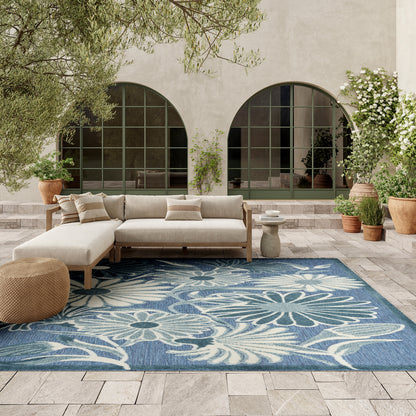 Nourison Home Aloha  Blue  Contemporary