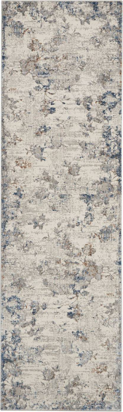 Nourison Home Royal Terrace KI40 Ivory Grey Contemporary Power-loomed Rug
