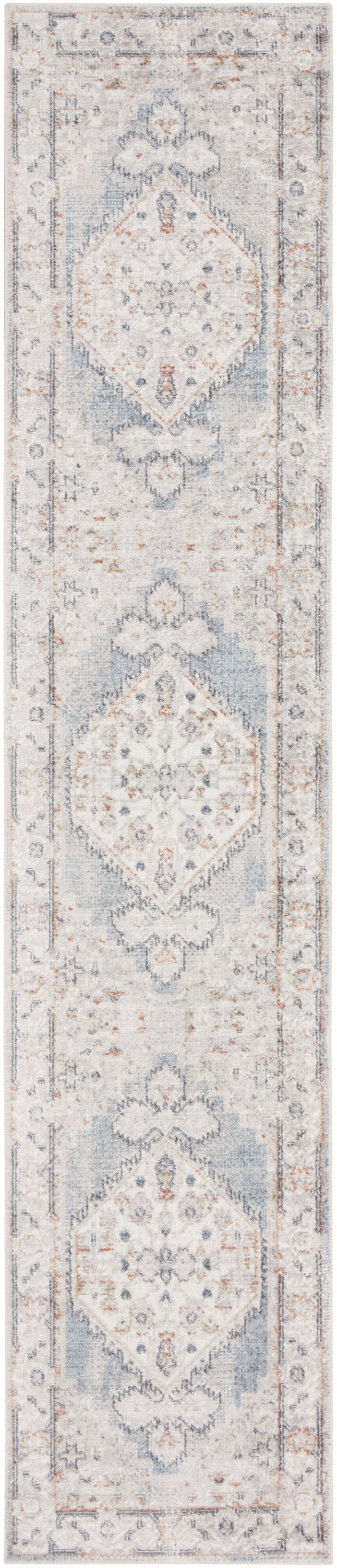 Nourison Home Astra Machine Washable ASW11 Light Blue Traditional Power-loomed Rug