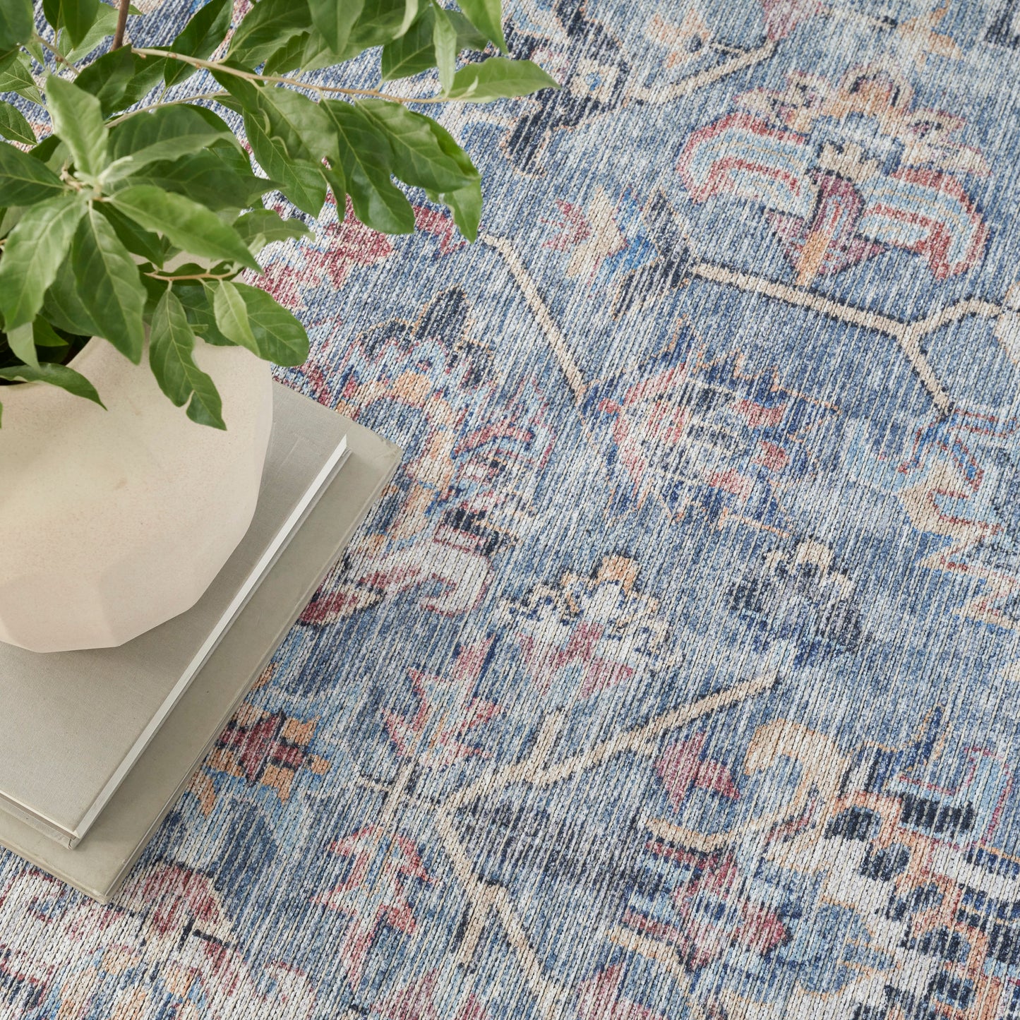 Nourison Home New Concept Washables  Light Grey Blue  Traditional