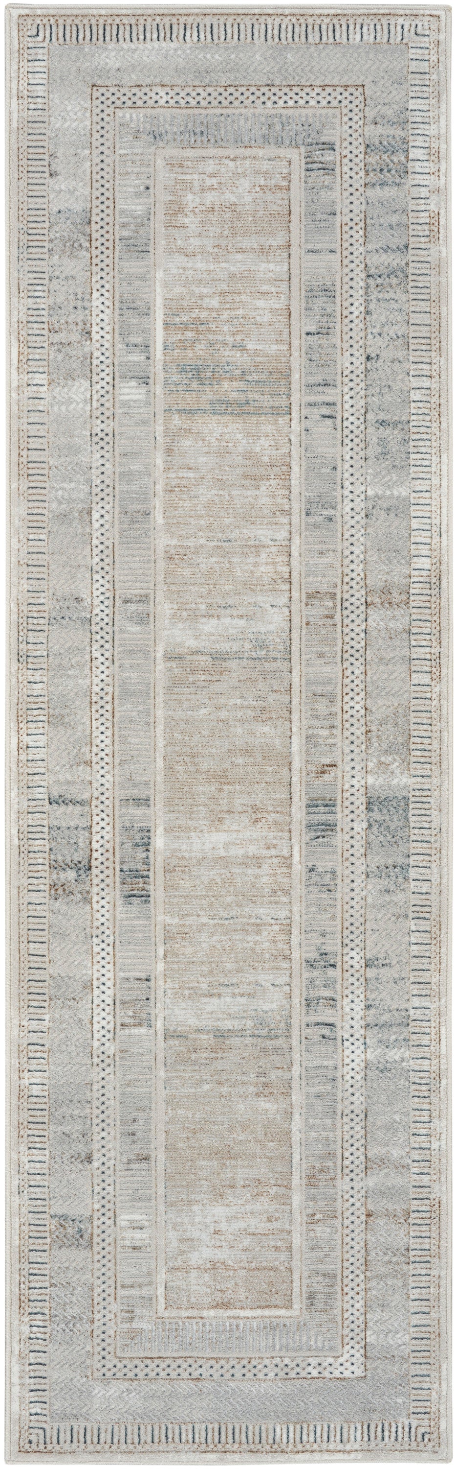 Nourison Home Glitz GLZ07 Ivory Multicolor Contemporary Power-loomed Rug