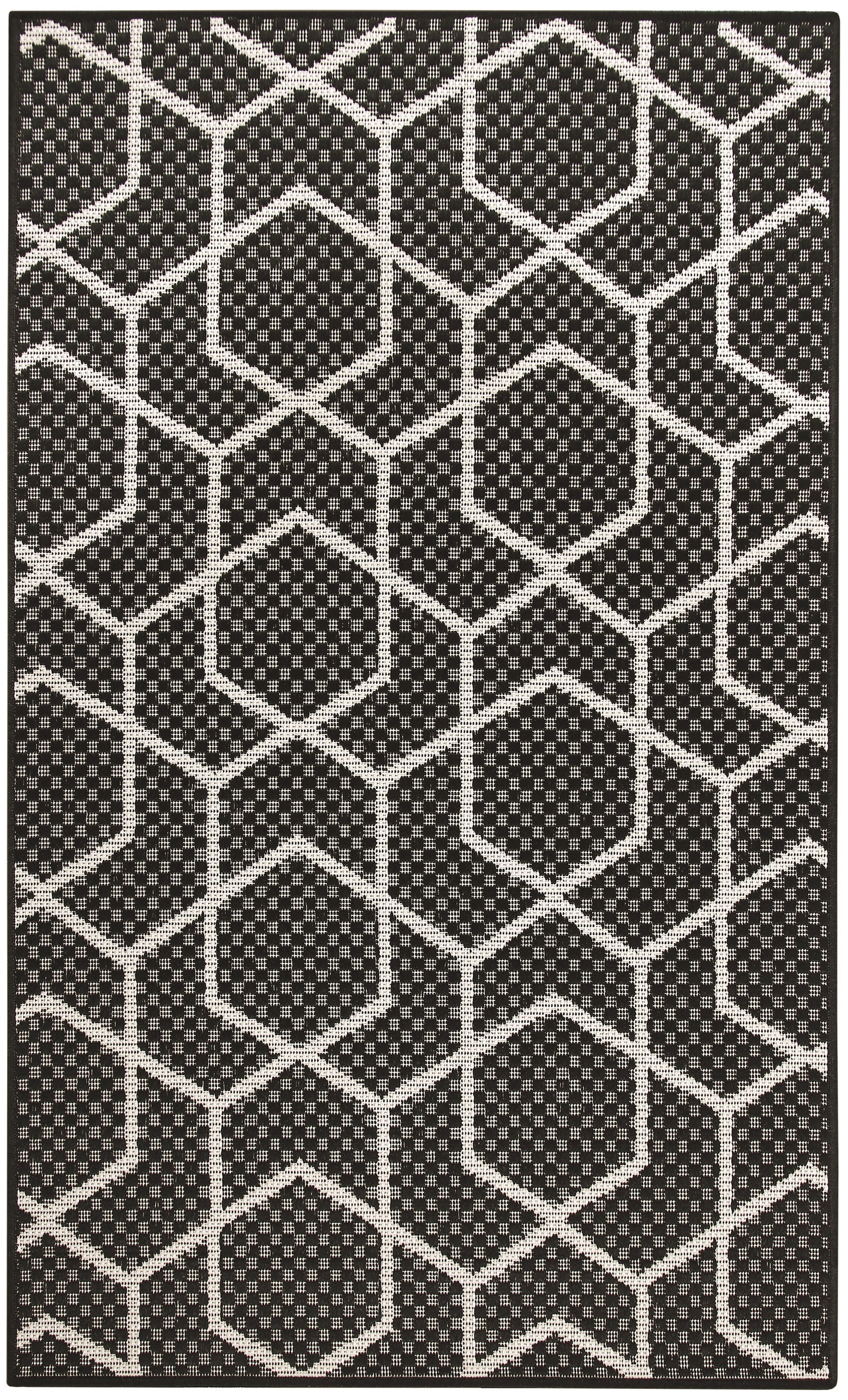 Nourison Home Horizon Indoor/Outdoor HOZ01 Black Contemporary Power-loomed Rug