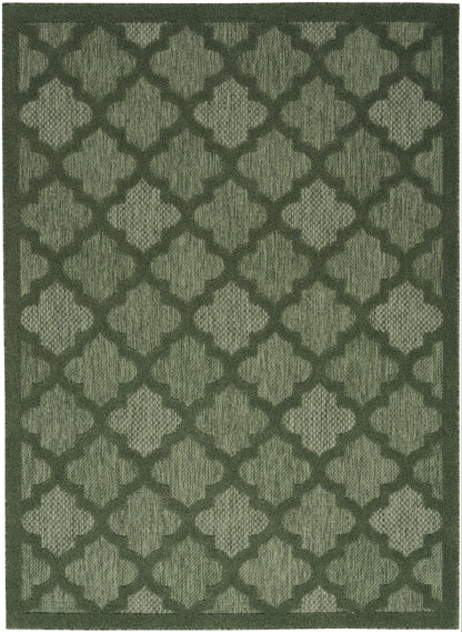 Nourison Home Easy Care NES01 Green Contemporary Flat Weave Rug