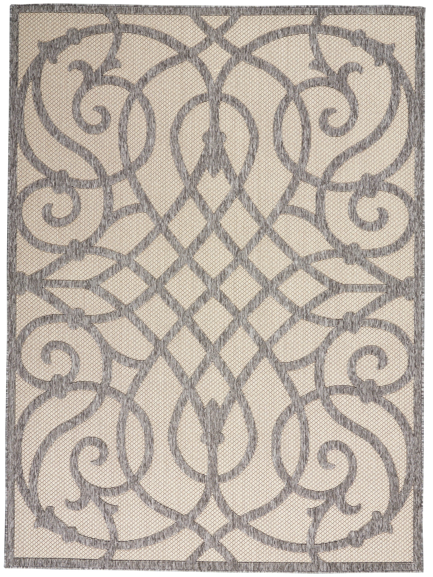 Nourison Home Cozumel CZM04 Cream Grey Contemporary Power-loomed Rug