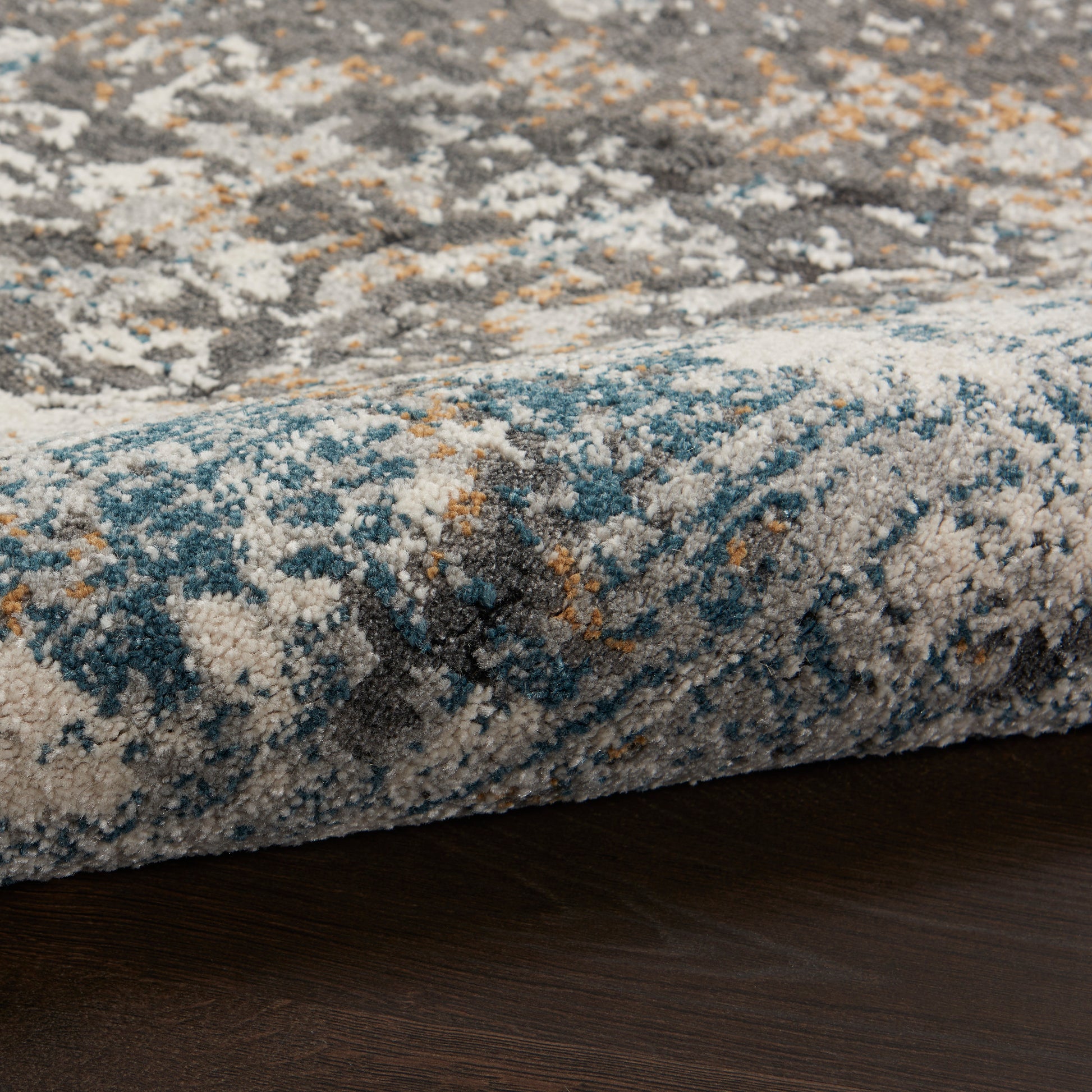Nourison Home Tangra  Grey Multicolor  Contemporary