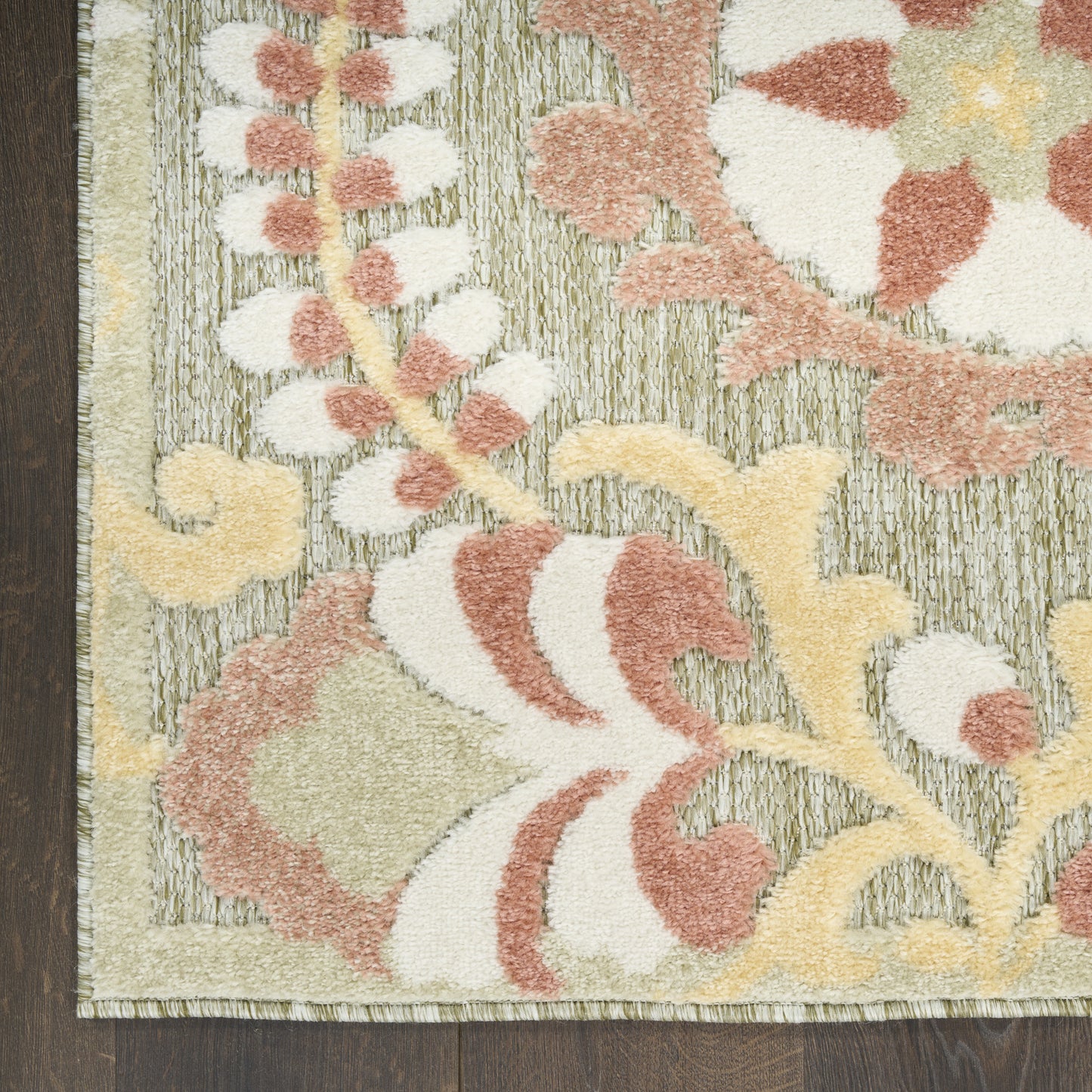 Nourison Home Aloha  Sage Rose  Contemporary