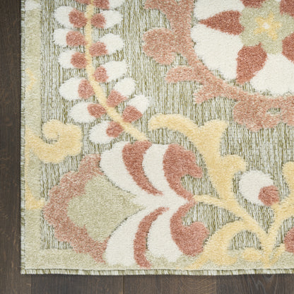 Nourison Home Aloha  Sage Rose  Contemporary