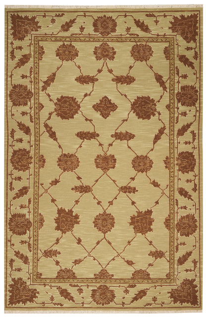 Nourison Home Silk Pointe SKP1 Green Traditional Hand Knotted Rug