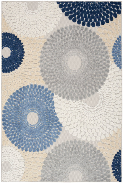 Nourison Home Aloha ALH29 Blue Grey Contemporary Power-loomed Rugs