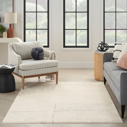 Nourison Home Modern Comfort  Ivory Black  Contemporary