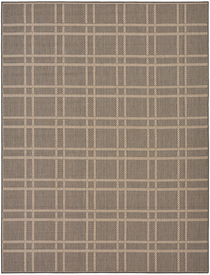 Nourison Home Horizon Indoor/Outdoor HOZ04 Charcoal Contemporary Power-loomed Rug