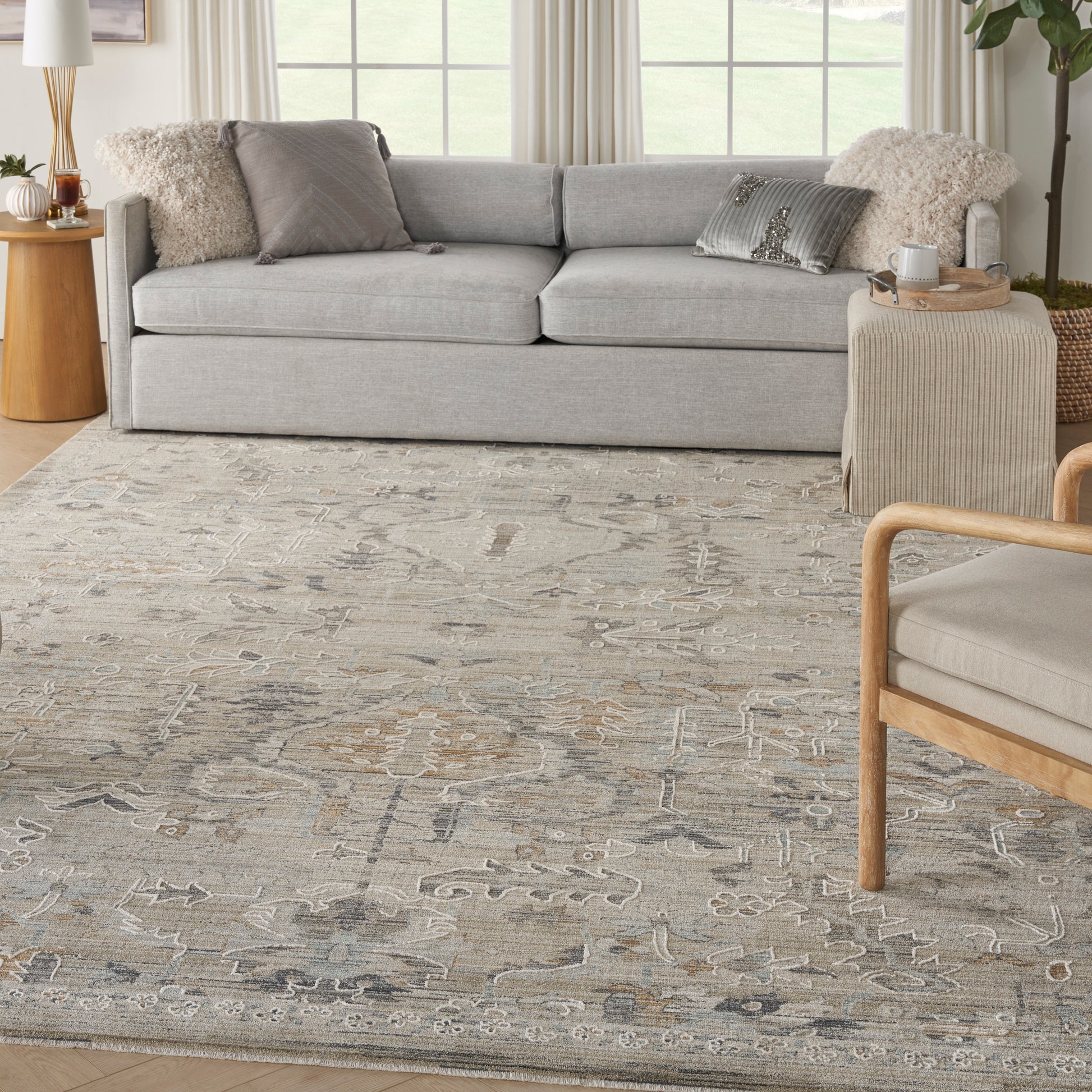 Nourison Home Lynx  Ivory Taupe  Transitional