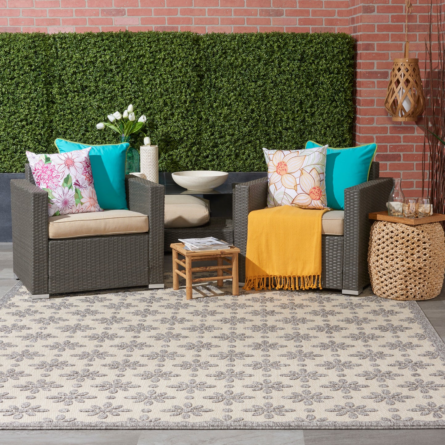 Nourison Home Cozumel  Cream  Contemporary